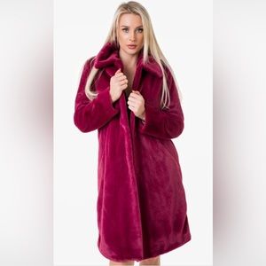 Guess Eco Fur Coat Small #LOS ANGELES
